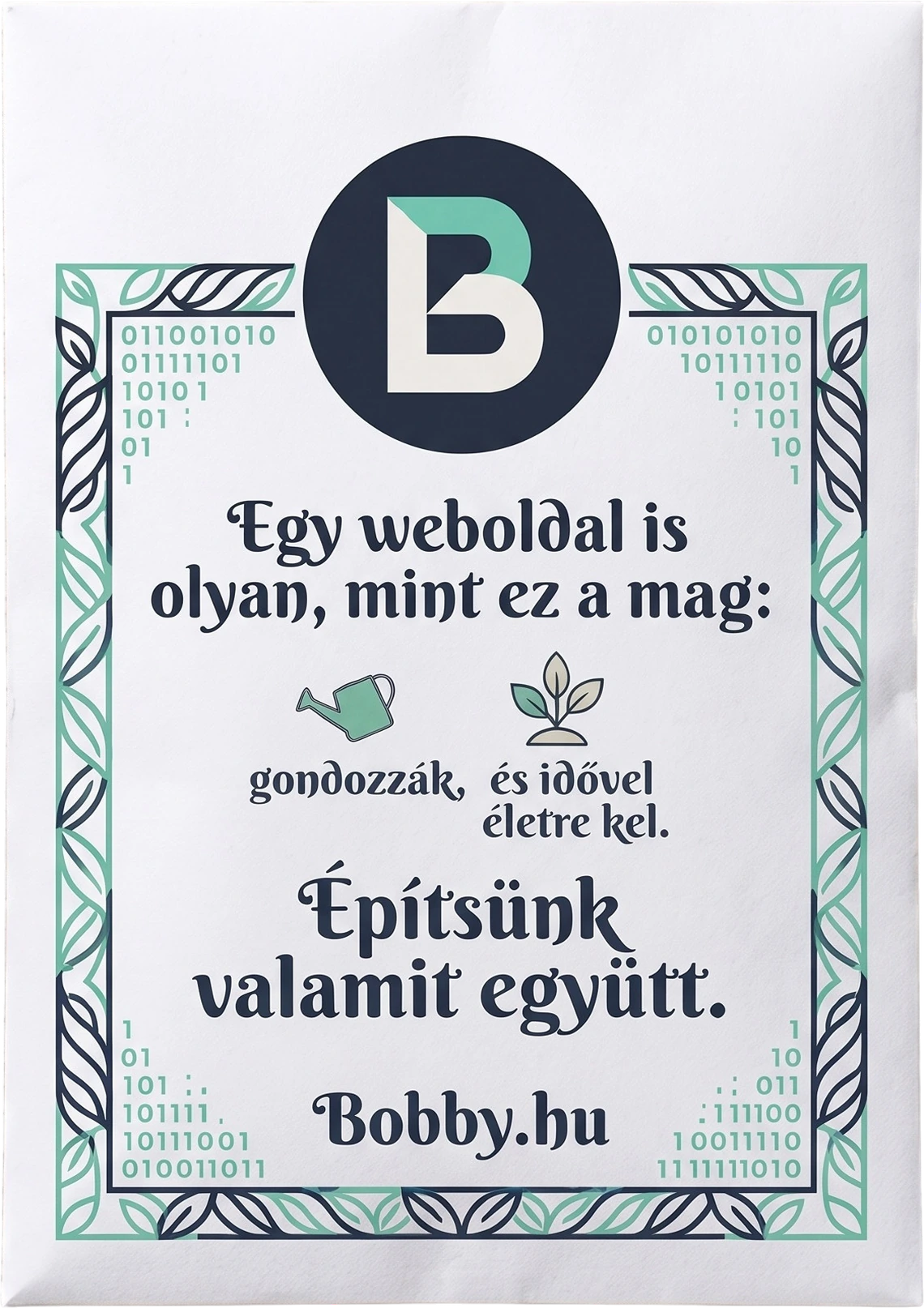 bobby.hu webfejlesztő projekt egyedi virágmag csomagja